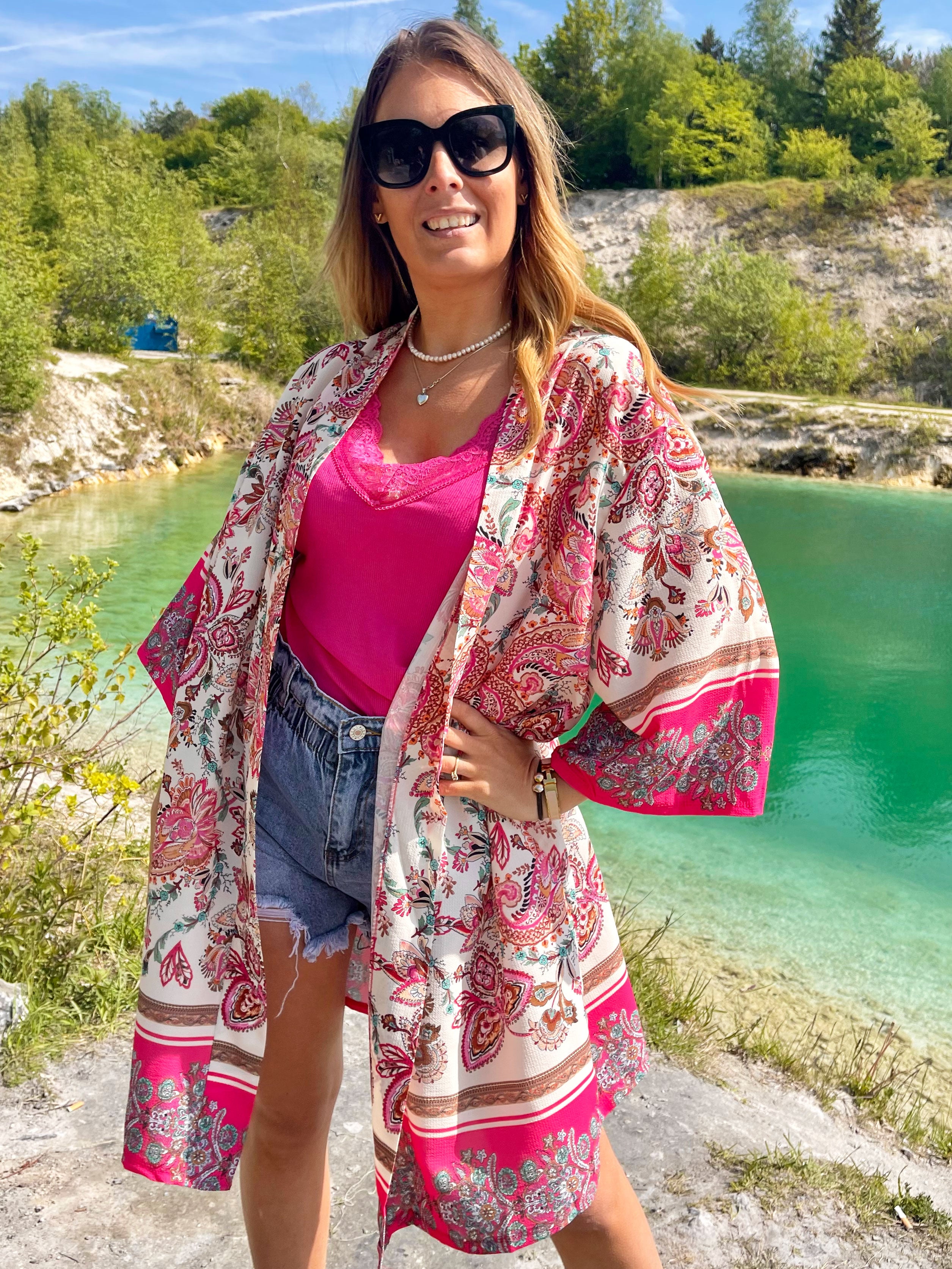 Lily - Paisley mønstret kimono